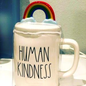 Human Kindness Mug with Rainbow topper